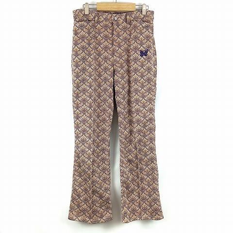 ニードルス ニードルズ Needles 総柄 刺繍 ジャガード フレア パンツ S