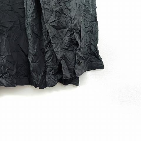 【中古】アタッチメント ATTACHMENT ポプリン シワ加工 オープンカラー 開襟 シャツ 4 黒 ブラック メンズ ATTACHMENT（アタッチメント） ポプリン シワ加工 オープンカラー 開襟