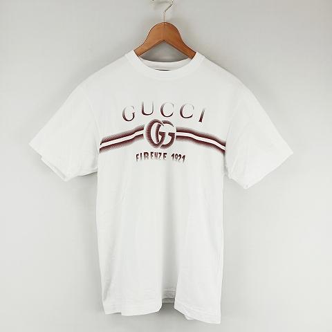 GUCCI（グッチ） GUCCI Cotton jersey T-shirt with Gucci print