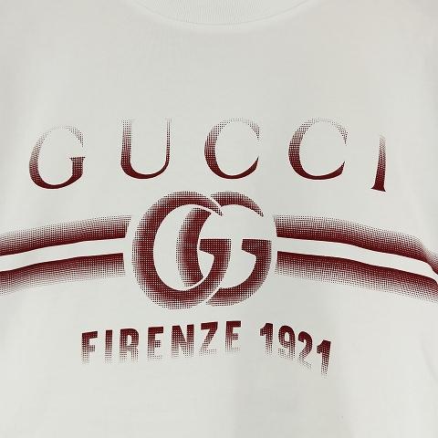 GUCCI（グッチ） GUCCI Cotton jersey T-shirt with Gucci print GG