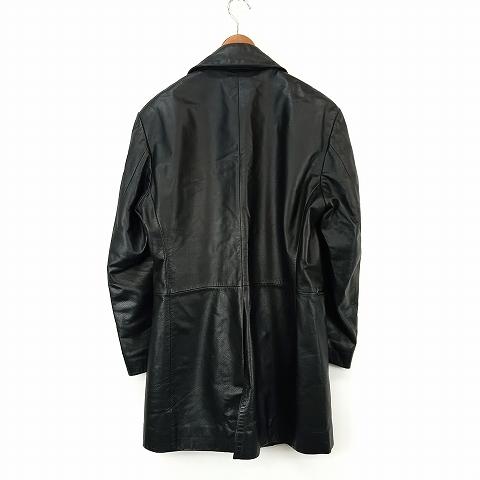 ティノラス MEN'S TENORAS 牛革 カウ レザー コート F 黒 ブラック