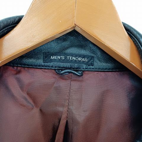 ティノラス MEN'S TENORAS 牛革 カウ レザー コート F 黒 ブラック