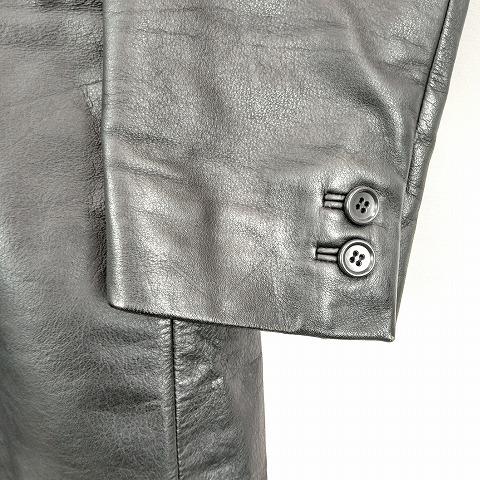 ティノラス MEN'S TENORAS 牛革 カウ レザー コート F 黒 ブラック