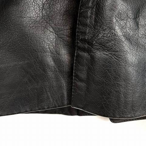 ティノラス MEN'S TENORAS 牛革 カウ レザー コート F 黒 ブラック