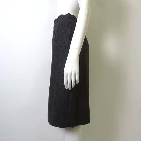 ウンガロ UNGARO solo donna スカート ウール 100％ ストライプ バック  