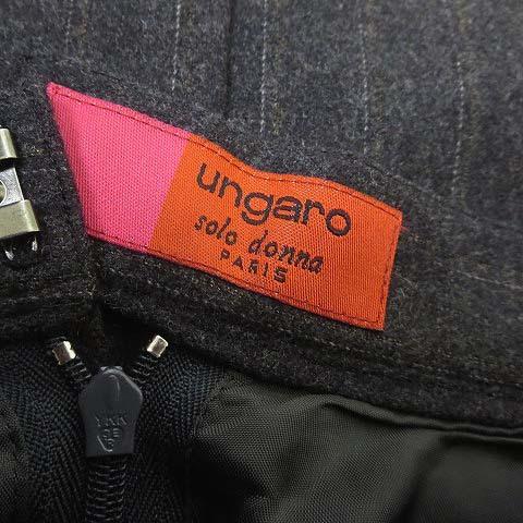 ウンガロ UNGARO solo donna スカート ウール 100％ ストライプ