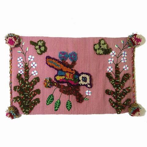 中古 アッシュペーフランス H P France Nathalie Lete ナタリーレテ Po Paris コラボ ラグ ラグマット カーペット ハンドメイド 手作り 職人 ピンク 鳥 068 ブランド古着販売のベクトル 通販 Yahoo ショッピング