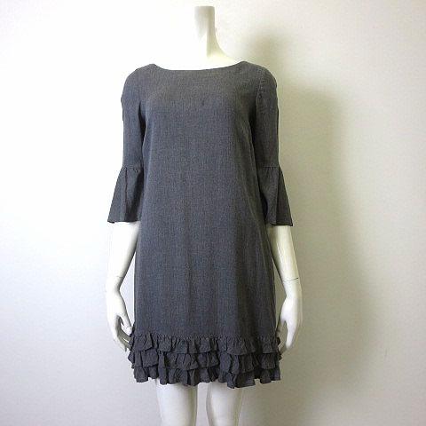 ジュエルチェンジズ Jewel Changes アローズ ワンピース チュニック ティアード フリル フレア 7分袖 S 36 チャコールグレー 日本製 レディ 068 ブランド古着販売のベクトル 通販 Yahoo ショッピング