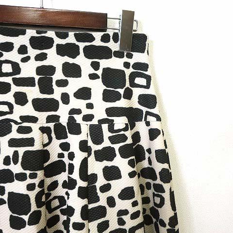 ルノー Renault スカート フレアスカート 総柄 ストレッチ ひざ丈 M 9  