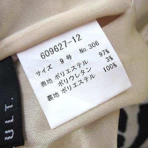 ルノー Renault スカート フレアスカート 総柄 ストレッチ ひざ丈 M 9  