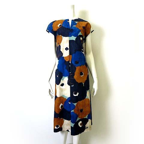 パラスパレス 藍色ワンピース 綺麗めワンピース USED biblioteca