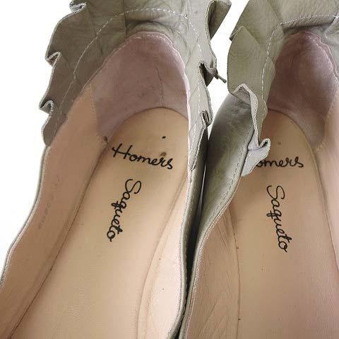 HOMERS ホーマーズ パンプス バレエシューズ インヒール 本革 レザー  