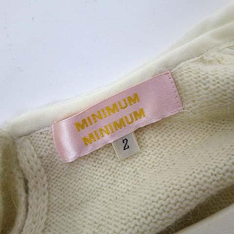 ミニマム MINIMUM ニット セーター レース 刺繍 アンゴラ 襟 シフォン 