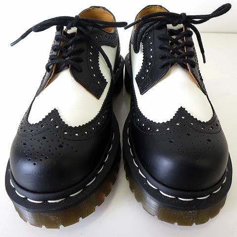 未使用品 ドクターマーチン 3989 ベックス ブローグ シューズ BEX BROGUE SHOE ウイングチップ レザー UK 3 黒 白 22.0cm 靴 箱付 美品｜vectorpremium｜08