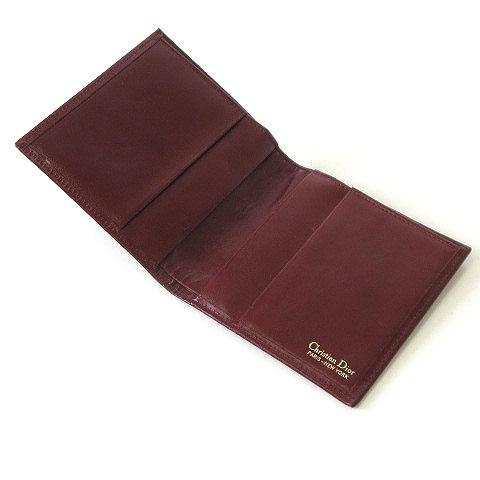美品 クリスチャン ディオール 二つ折り財布 トロッター ヴィンテージ レッド 美品 クリスチャン ディオール 二つ折り財布 トロッター ヴィンテージ