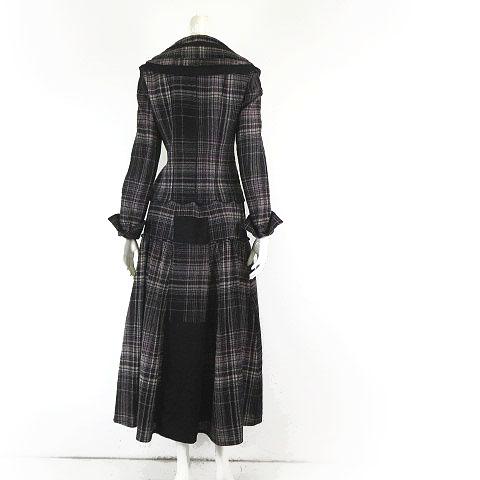 ラデュレ LA DUREE 上下セットアップ スカートスーツ チェック ウール 