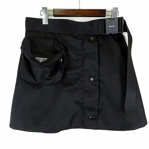 プラダナイロンジップスカートトライアングル三角ロゴRE NYLON