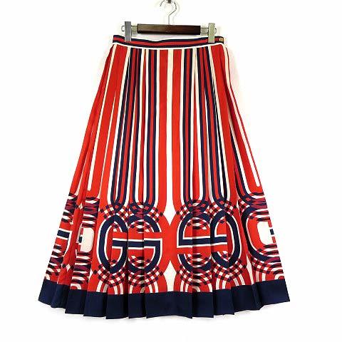 GUCCI グッチ 2023AW スカート ロングスカート GG ストライプ