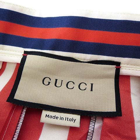 グッチ GUCCI 2023AW GG ストライプ ボックスプリーツスカート