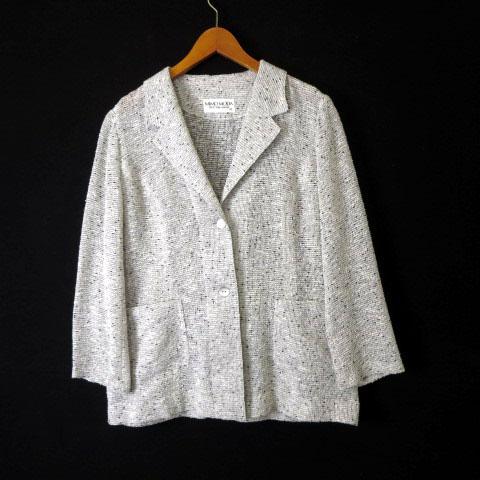ミモモーダ MIMO MODA ジャケット メッシュ 透け感 リネン混 ネップ 