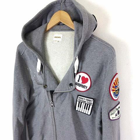 DIESEL ディーゼル フード パーカー ライダース風 ヴィンテージ加工 