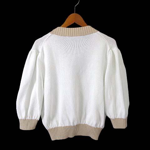 PRADA - プラダ 23年製 ロゴ クロップド コットン ニット カーディガン M 40 白 PRADA プラダ 2023年製 ロゴ クロップド コットン ニット