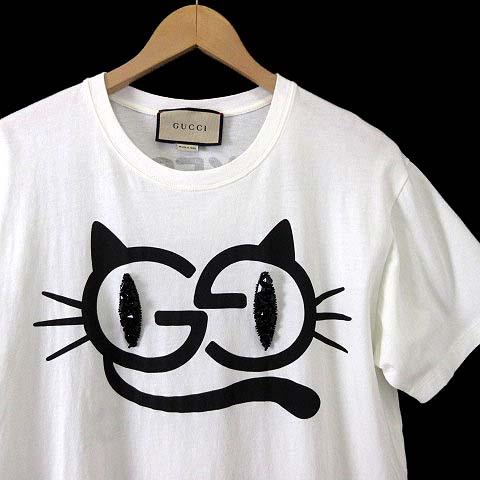 GUCCI（グッチ） GUCCI Tシャツ カットソー GG キャットアイ プリント 
