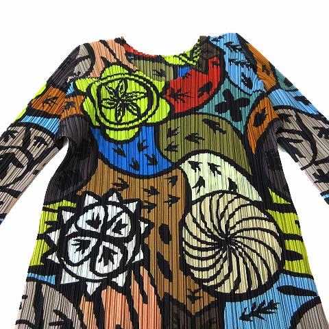 ISSEY MIYAKE PLEATS PLEASE ブラウストップス 水色 L ISSEY MIYAKE