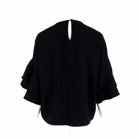 ZARA ザラ フリル ブラウス ジョーゼット ドロップショルダー