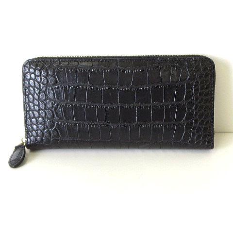 未使用品 ロダニア RODANIA 財布 長財布 クロコ型押し 本革 レザー 