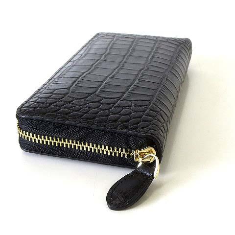 未使用品 ロダニア RODANIA 財布 長財布 クロコ型押し 本革 レザー 