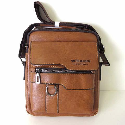 未使用品 WEIXIER バッグ ショルダーバッグ ビジネスバッグ レザー 