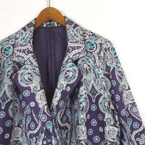 ダイナフロー Dinah Flo ジャケット ペイズリー 総柄 シルク