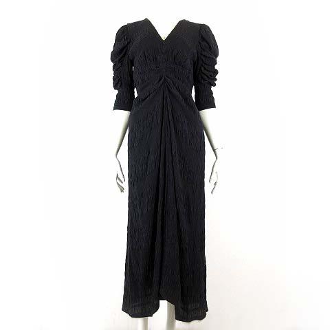 Ameri VINTAGE アメリビンテージ ドレス ワンピース 黒 Mサイズ Mサイズ】BACK OPEN PEARL VELOUR DRESS Ameri VINTAGE（アメリ