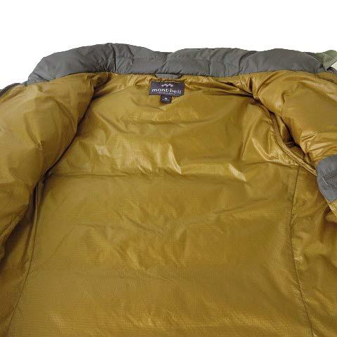 美品✨mont-bellトラベルダウンロングコート　サイズLライトカーキ収納袋付 モンベル Montbell ダウンコート トラベルダウンロングコート 1101279