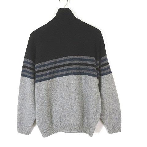 デサント　ハーフジップ グレー ブラック セーター デサント ハーフジップ グレー ブラック セーター デサント DESCENTE