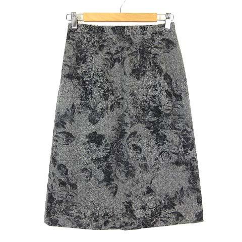 レポルテ LEPORTE 東京スタイル スカート 花柄 ウール ストレッチ 