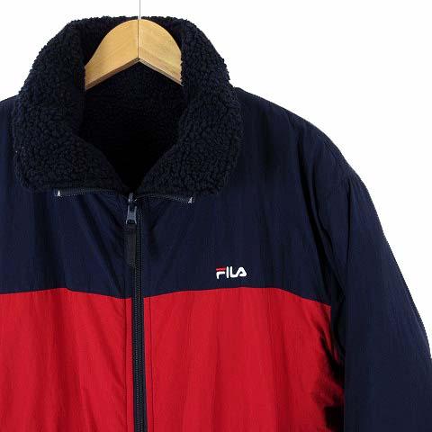 フィラ FILA リバーシブル ボア ジャケット ナイロン ブルゾン ジップ