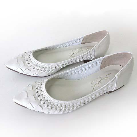 ルタロン Le Talon パンプス フラットパンプス 編込み 本革 レザー