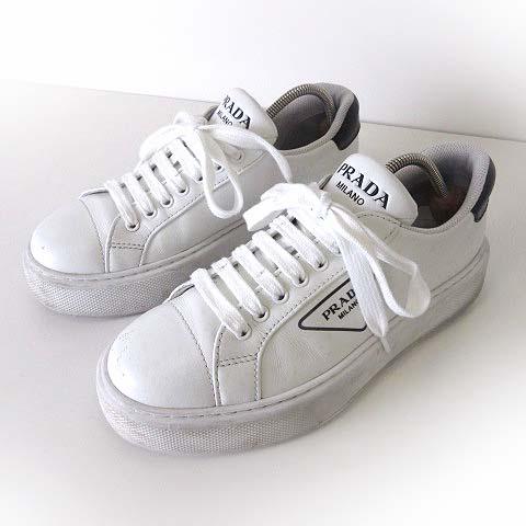PRADA プラダ トライアングルロゴ ローカット スニーカー 2EG405 本革  