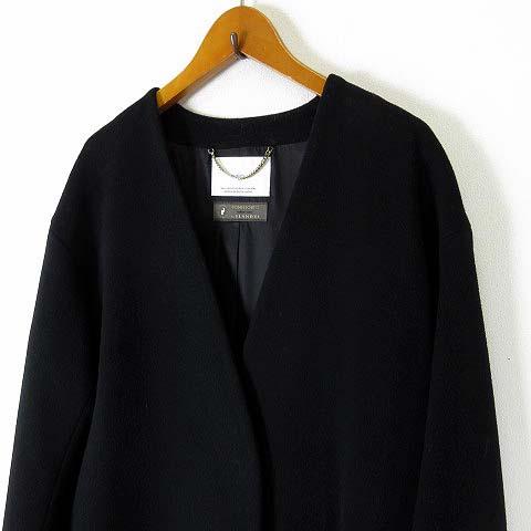 INED（イネド） コート ノーカラー ロングコート カシミヤ ウール