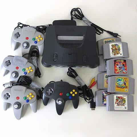 Nintendo 64 本体 ゲーム4本 コントローラー3個セット Nintendo 64 ニンテンドー64 本体 ゲーム機 ジャンク コントローラー 4
