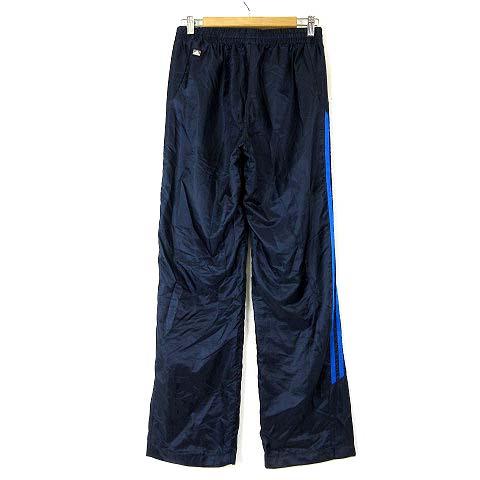 adidas トラックパンツ ネイビー スリーライン ロゴ 刺繡 ポリエステル