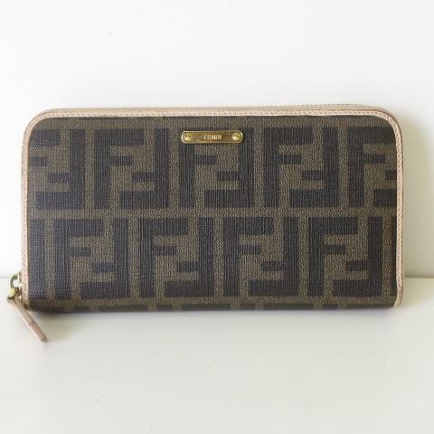 FENDI（フェンディ） 財布 ズッカ柄 ラウンドファスナー 長財布 ロゴ