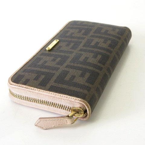 FENDI（フェンディ） 財布 ズッカ柄 ラウンドファスナー 長財布 ロゴ