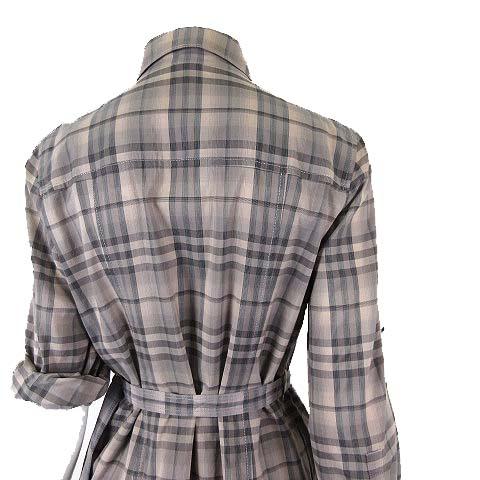 バーバリー BURBERRY ワンピース シャツワンピース ロング 7分袖