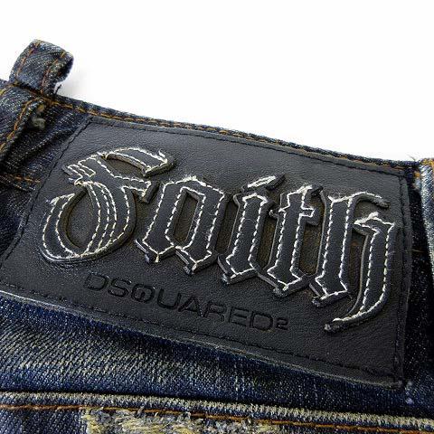 【美品】DSQUARED　38　イタリア製　フレア　シンプル　ダメージ加工 DSQUARED2（ディースクエアード） デニムパンツ Faith Flared Denim