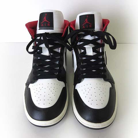 ナイキ NIKE WMNS AIR JORDAN 1 つま黒 スニーカー 黒 ブラック 赤 白 