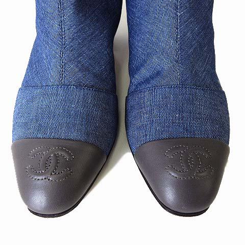 CHANEL（シャネル） CHANEL 17S ブーツ デニム ロングブーツ ココ