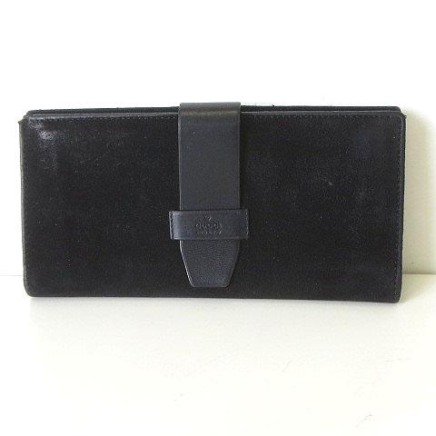GUCCI（グッチ） 財布 長財布 スエード レザー ロゴ 本革 ロング 